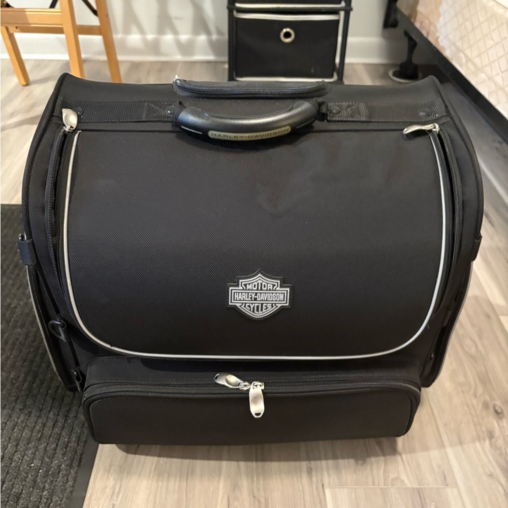 Harley-Davidson Black Travel Bag with Silver Accents